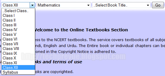 Select Class for which you want to read/download NCERT textbook Select Class for which you want to read/download NCERT textbook