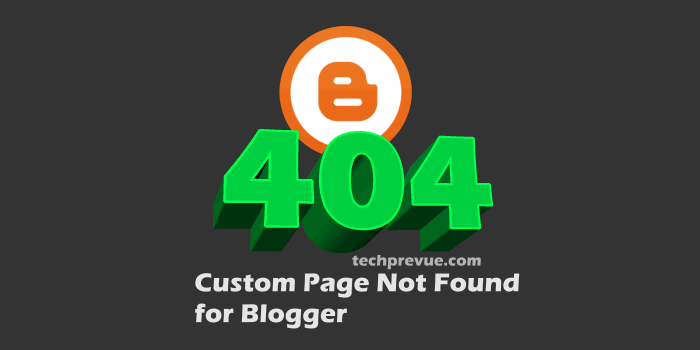 Custom Page Not Found for Blogger