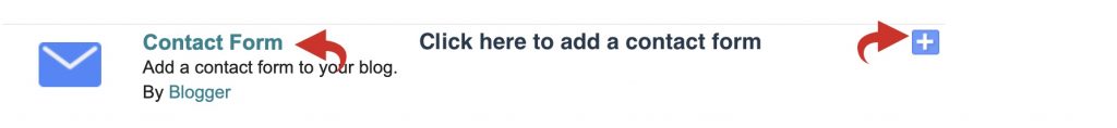 Add a contact form for blogger