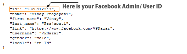 Get Facebook Admin ID Using Facebook Graph