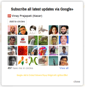 Get Google  Add to Circles Popup Widget Advanced Version - 58