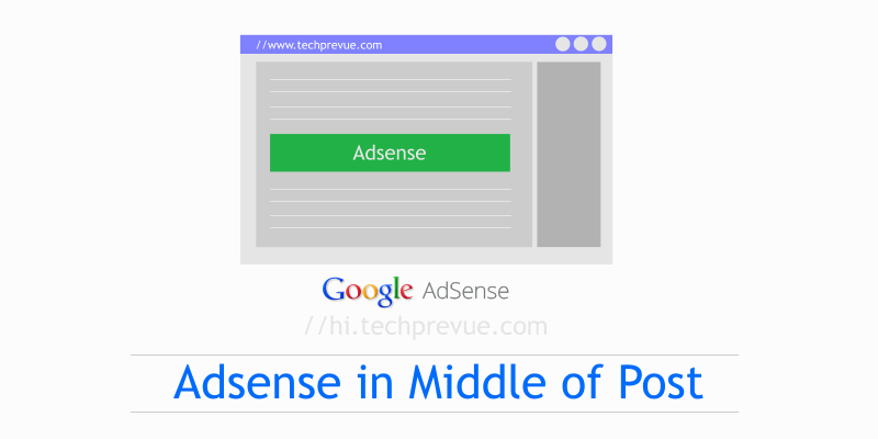 Put Google Adsense in middle of post