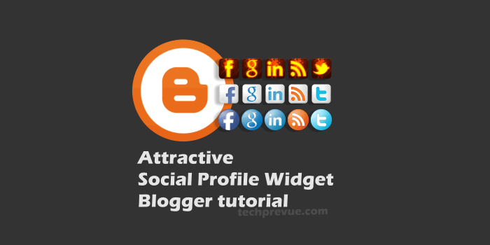 Attractive Social Profie Widget for Blogger