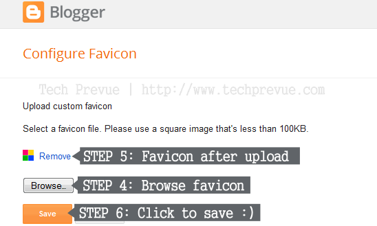 Custom favicon for Blogger