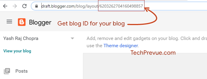 Get blog ID for your Blogspot blog