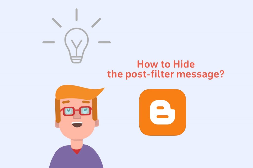 How to hide post-filter message on blogspot