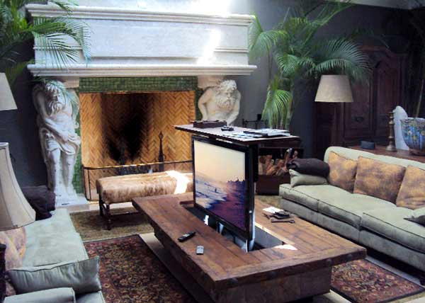 DIY  How to Build A Custom TV Lift Using Motorized TV Mount  - 57