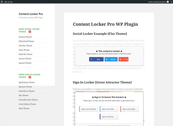 Content Locker Pro WordPress Plugin