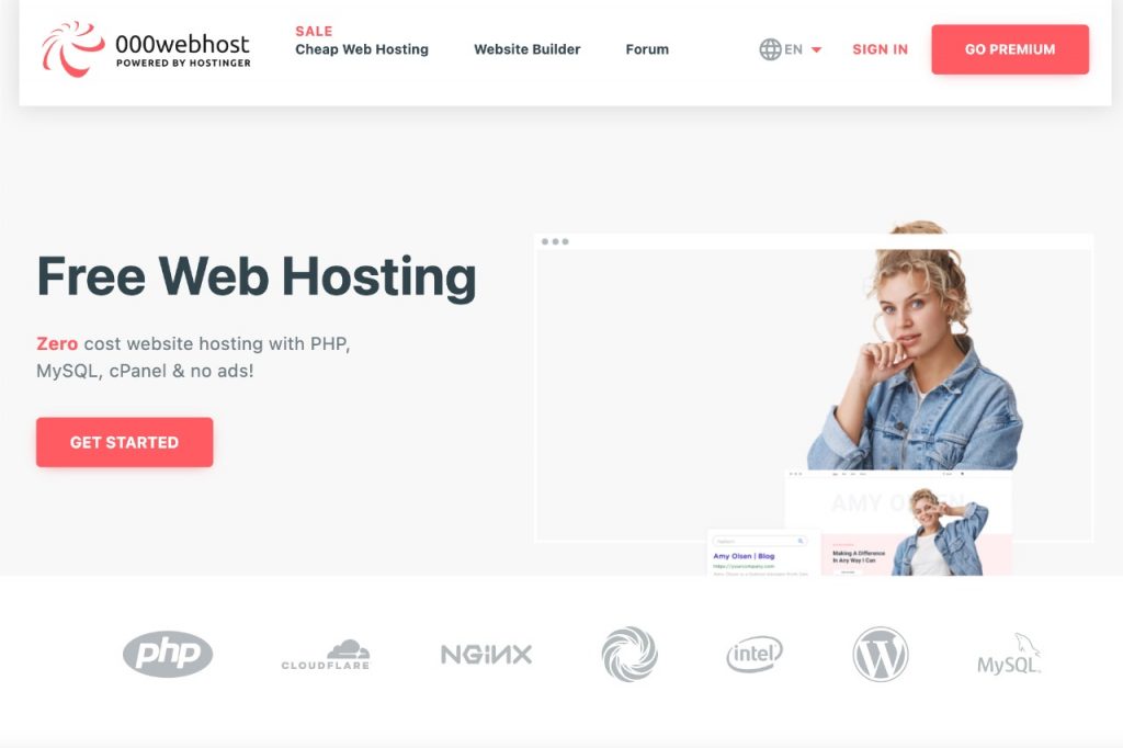 000webhost A free WordPress hosting