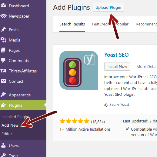 Add new WP plugin upload