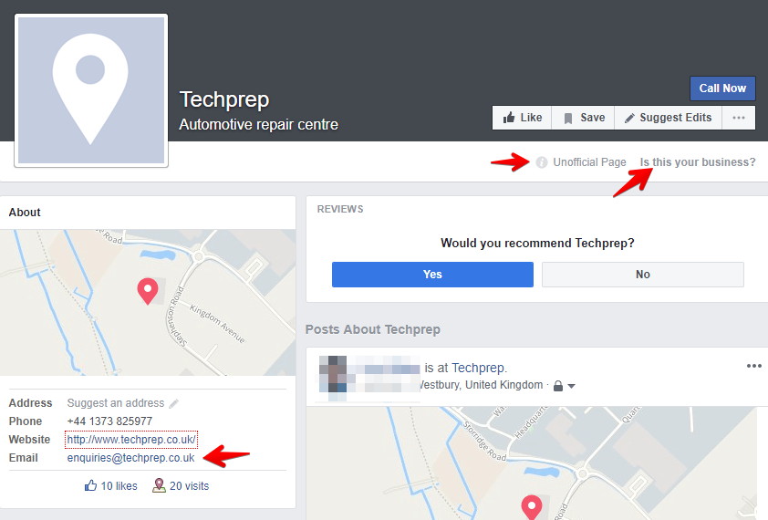 Claim a Facebook Places page for your business