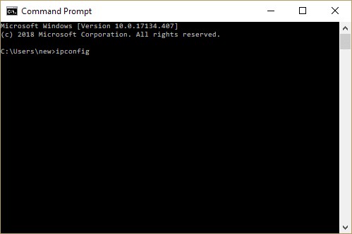 Command prompt ipconfig