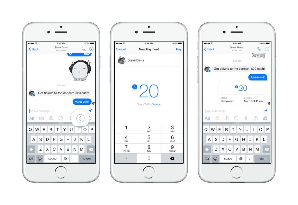 Accept mobile payments with Facebook Messenger