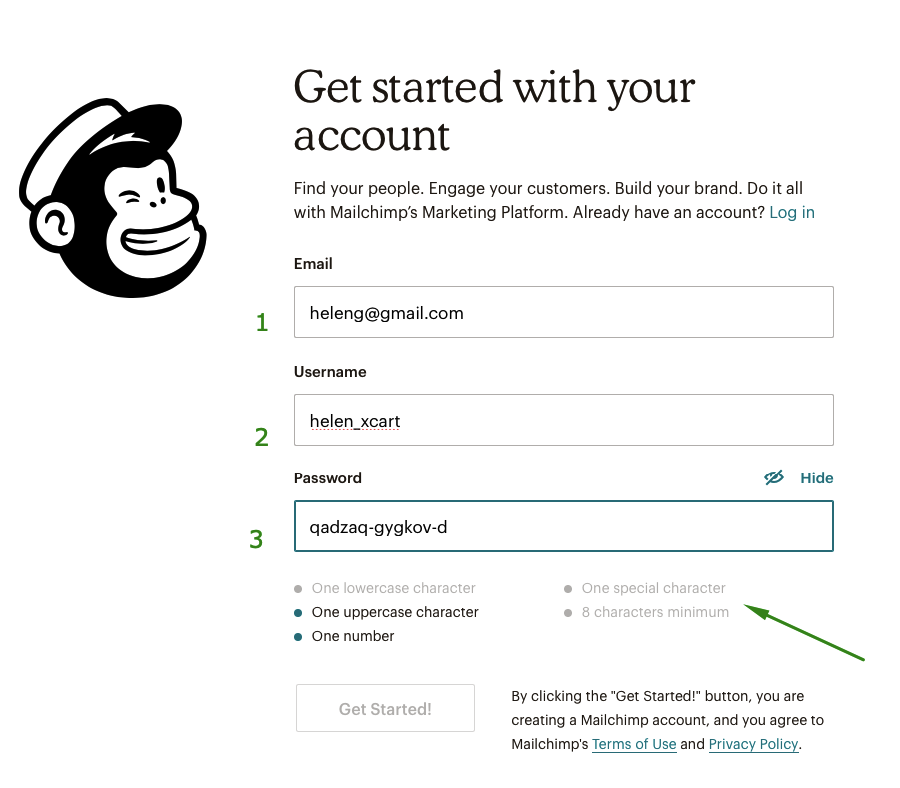 Get started with your account