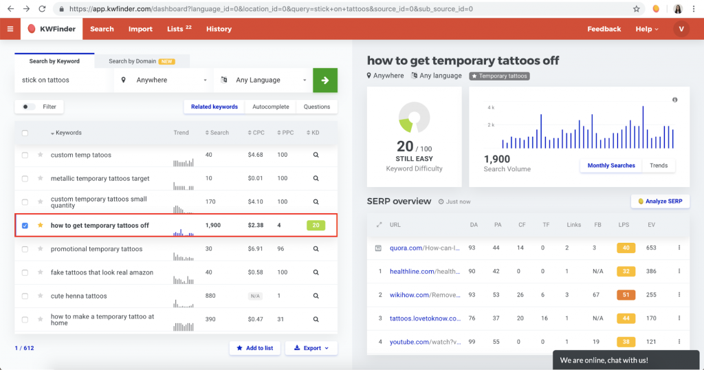 How To Make An Seo Keyword Research Report Using Kwfinder