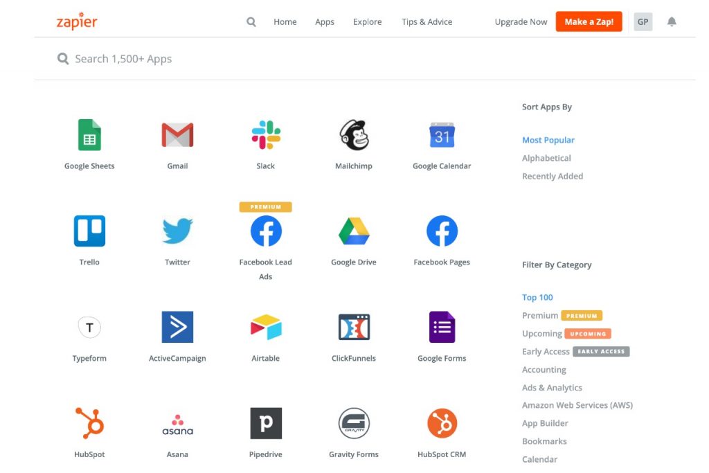 Zapier - A productivity app