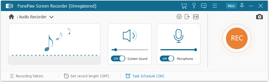 Fonepaw Screen Recorder Audio 