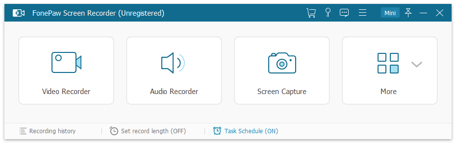 Fonepaw Screen Recorder options