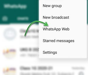 WhatsApp Web Log out through Android phone