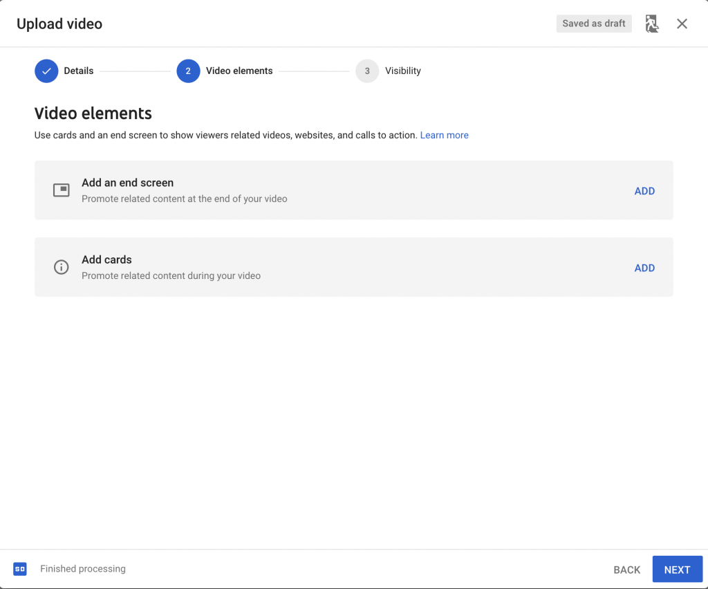 Add YouTube video elements to promote related videos