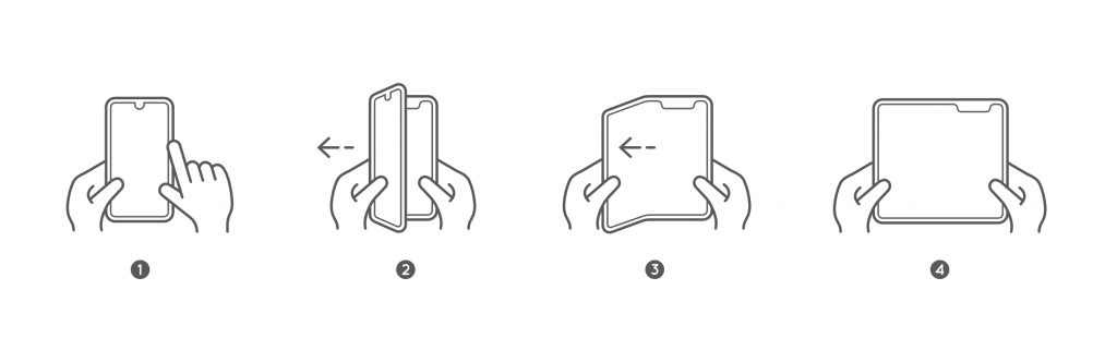 Foldable smartphone folds