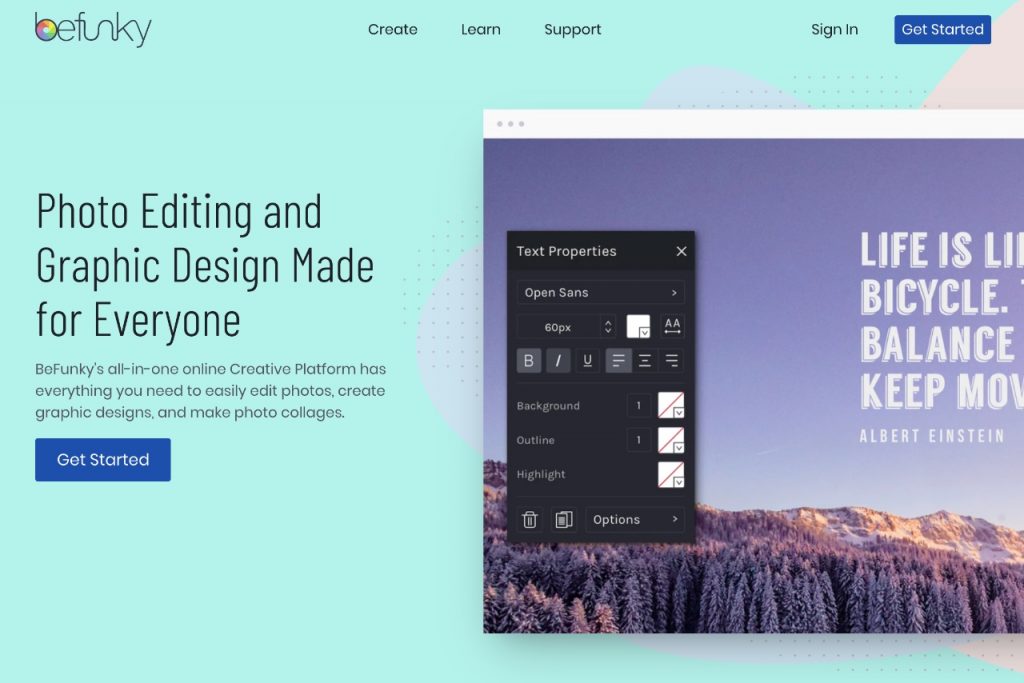 Befunky- free online graphic design tools