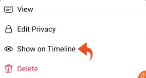 Facebook post show on timeline - how to unhide a post on Facebook