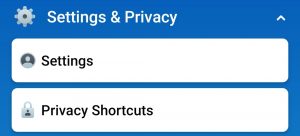 Facebook settings