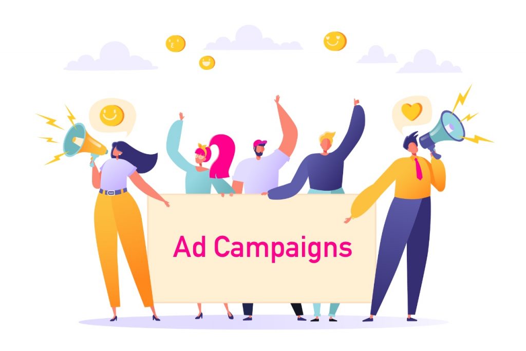 Paid social media marketing ad campaigns