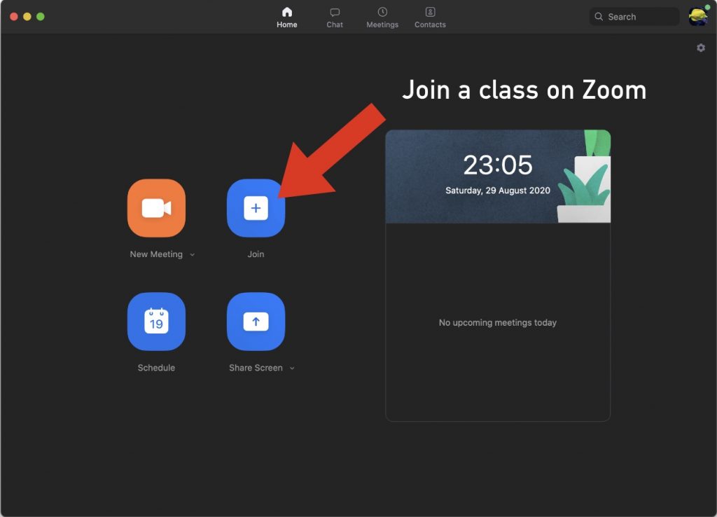 Zoom join a class