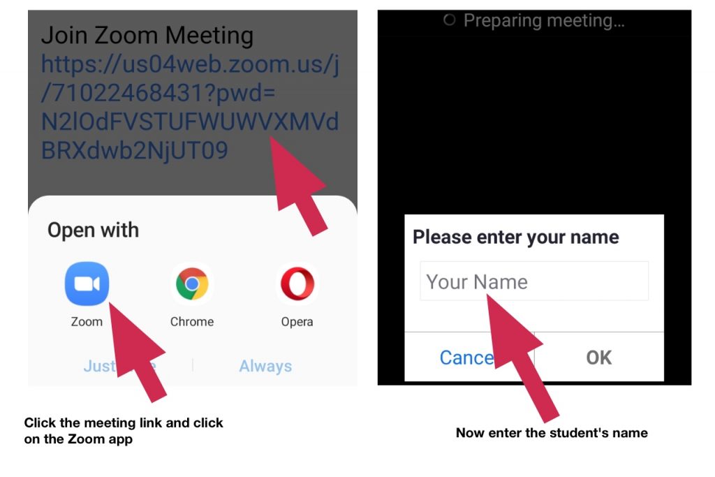 How to join a class on Zoom with meeting link