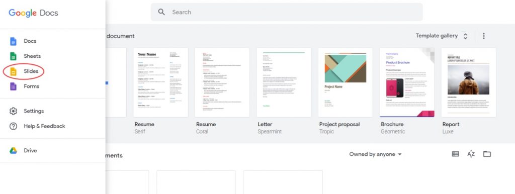 Google Docs Slides