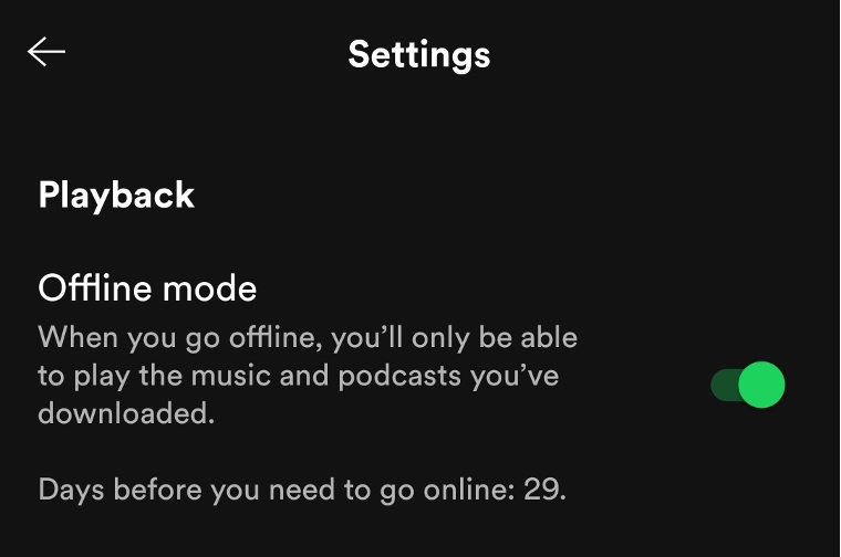 how to play spotify off line