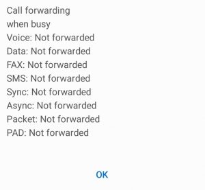 Call forwarding when busy