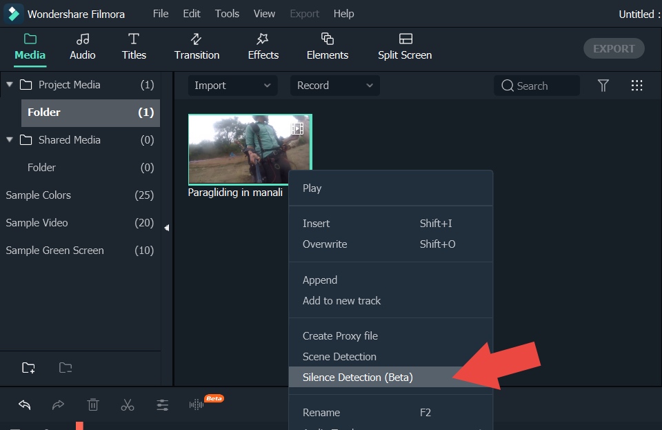 How to Remove Silent Pauses Using Silence Detection Add On   Wondershare Filmora X - 5