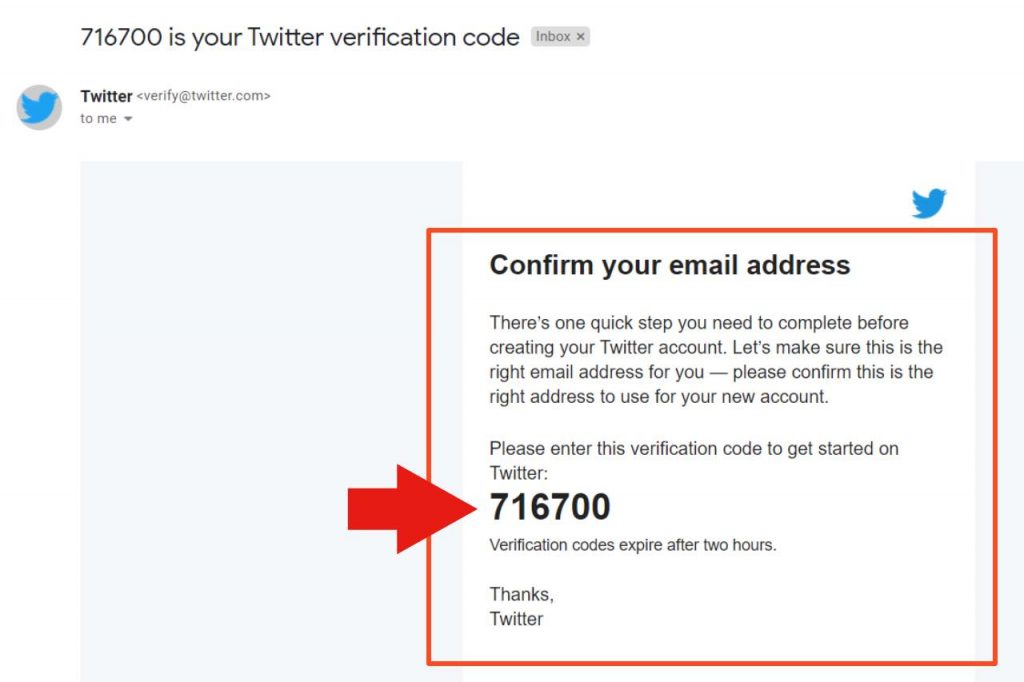 Twitter confirm your email