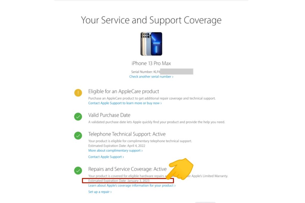 How Long Have I had My iPhone? - Apple Service and Support Coverage