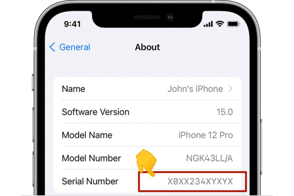 iPhone serial number