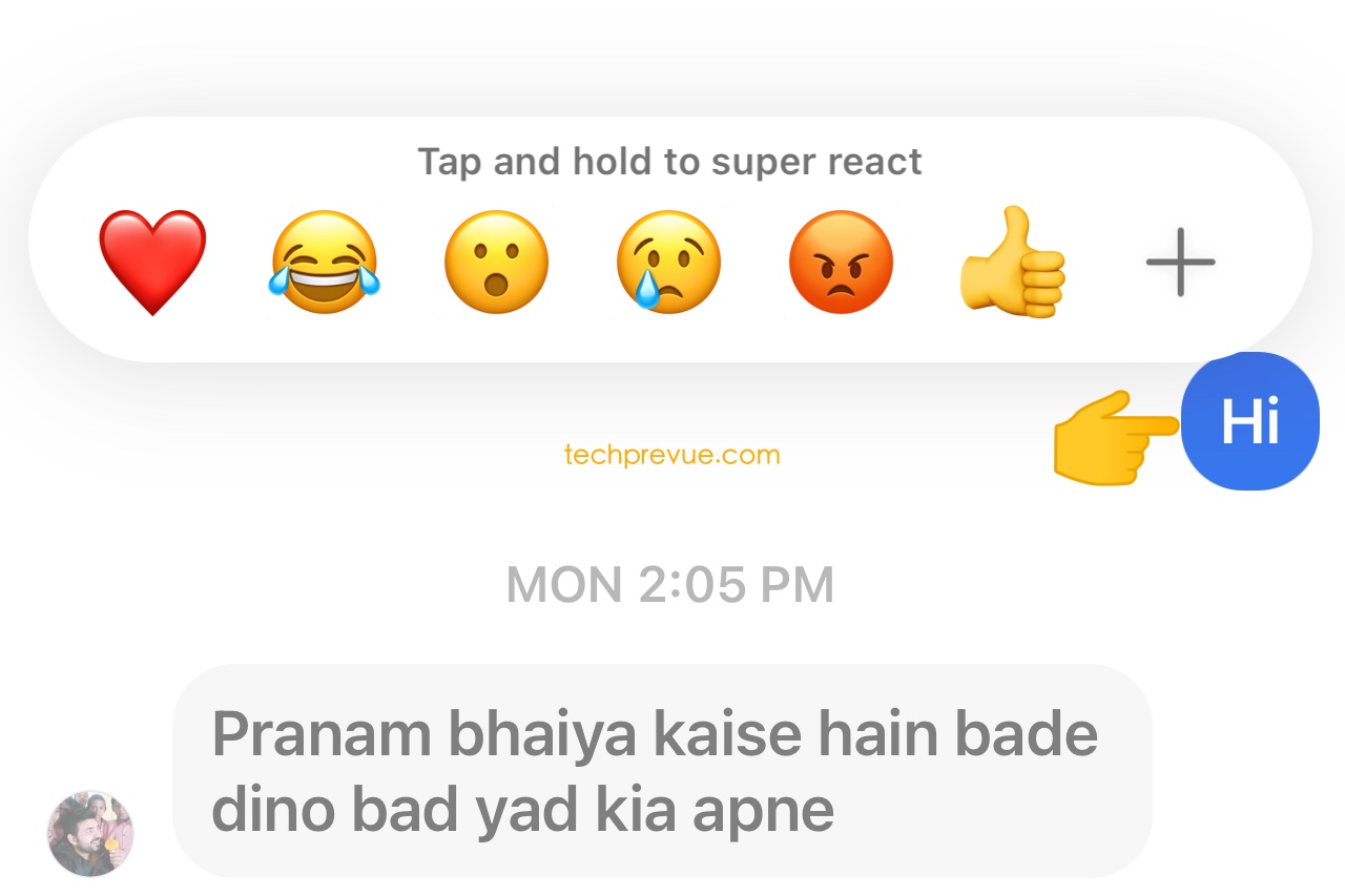 How to react to messages on Instagram with emojis