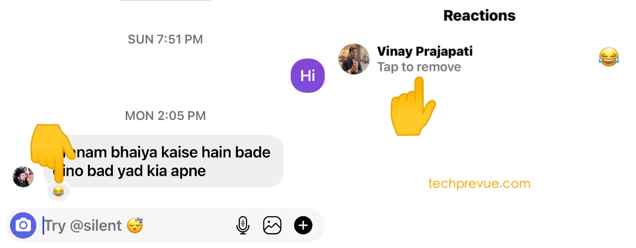How to react to messages on Instagram with emojis