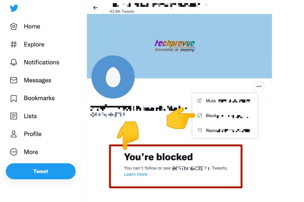 Twitter You are blocked