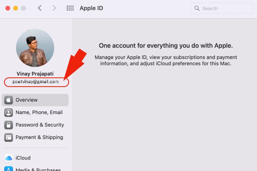 How to find Apple ID on MacBook