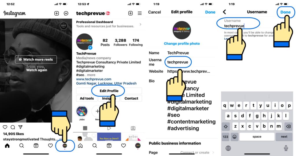 How to change your Instagram profile link