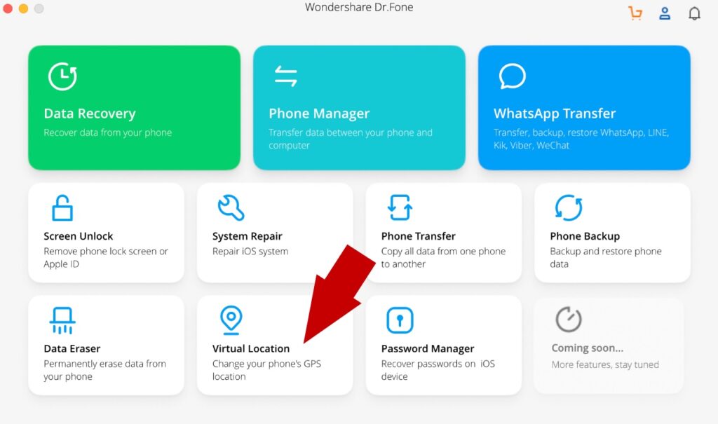 Dr.Fone Virtual Location
