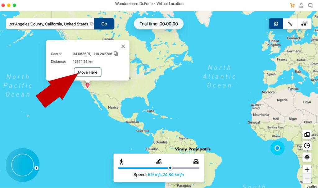 Dr.Fone Virtual Location Move Here