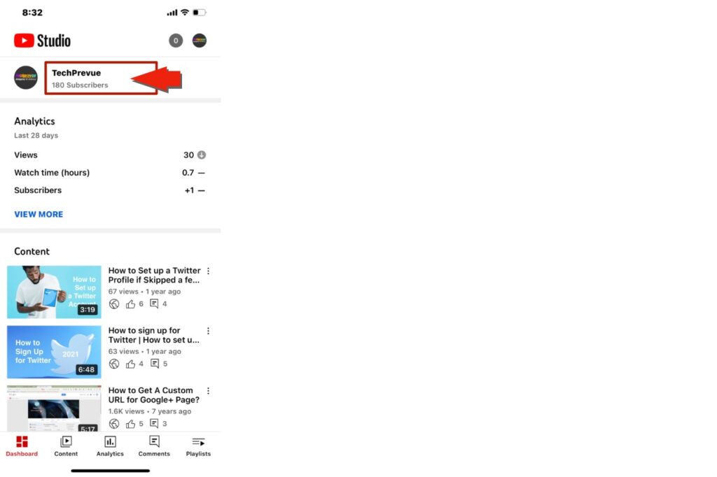 See your YouTube subscribers on the YT studio app