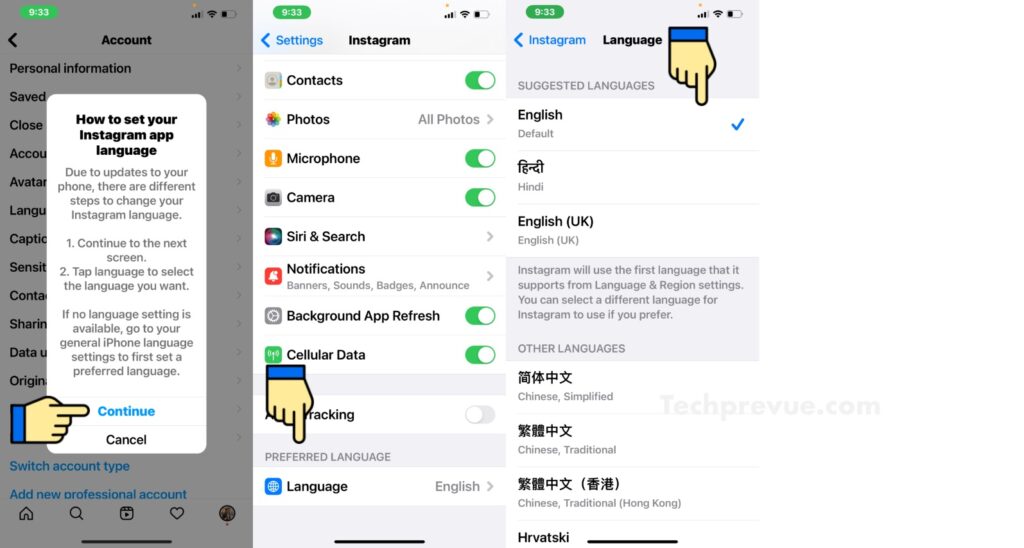 How to change Instagram language settings image 2