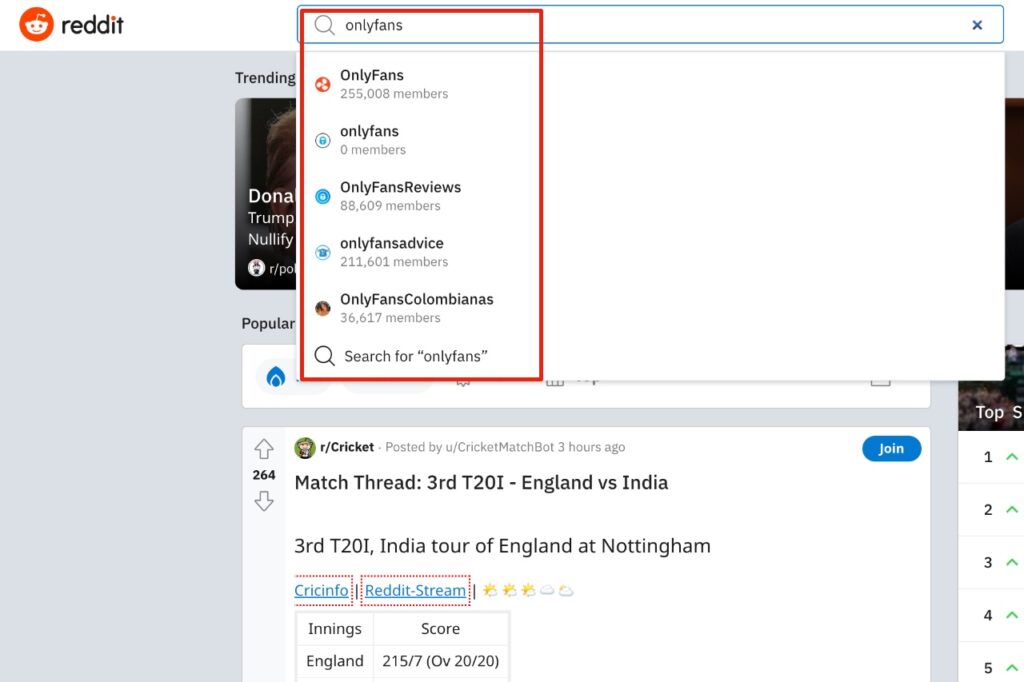 OnlyFans search by Reddit