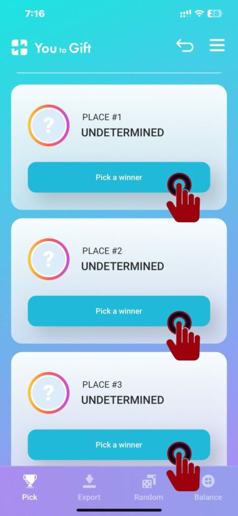 Step 14 YTG pick a winner