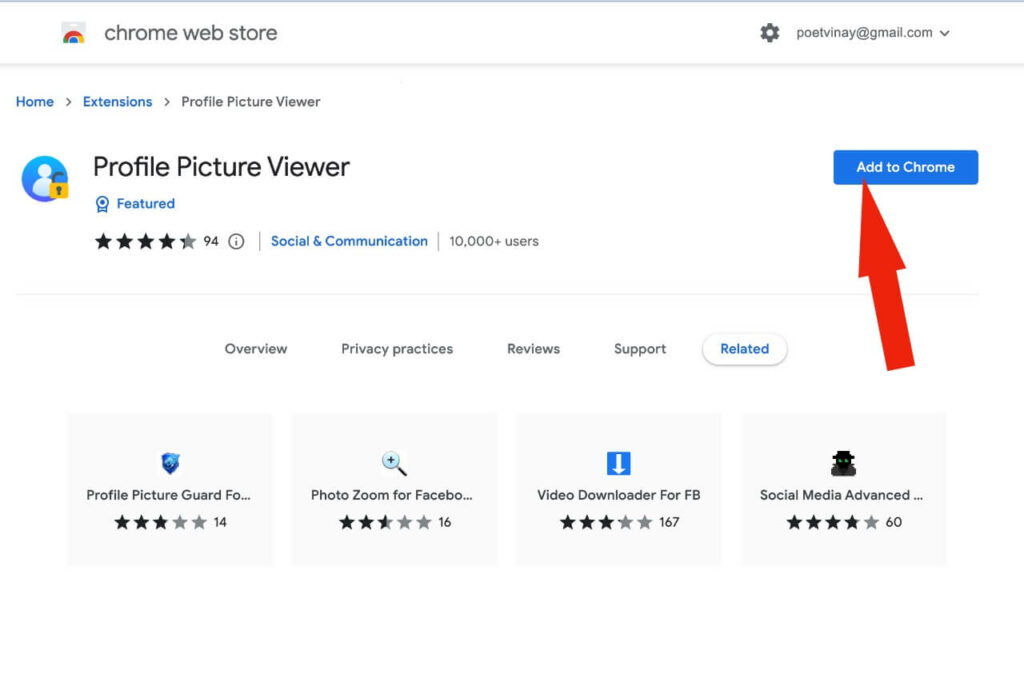 Profile picture viewer add to chrome